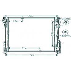 Radiatore acqua per MERCEDES-BENZ E dal 2009 al 2013
