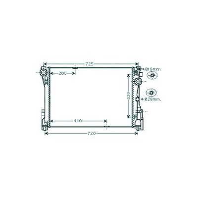 Radiatore acqua per MERCEDES-BENZ C W204 dal 2007 al 2011 Codice OEM A0995006203