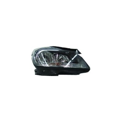 Proiettore nero per MERCEDES-BENZ C W204 dal 2011 al 2014 lato destro passeggero Codice OEM 710301270208