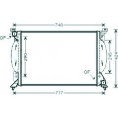 Radiatore acqua per AUDI A4 dal 2000 al 2004
