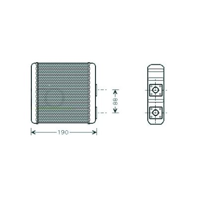 Scambiatore di calore per NISSAN ALMERA N15 dal 1995 al 1997 Codice OEM 271401N700