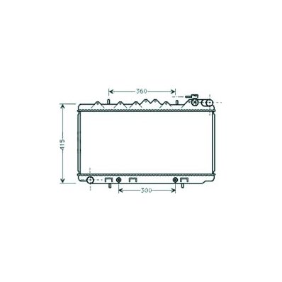 Radiatore acqua per NISSAN PRIMERA P10 dal 1990 al 1996 Codice OEM 2146071J20