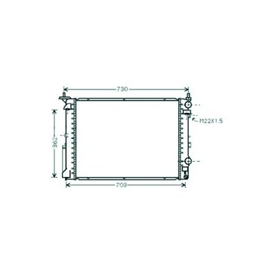 Radiatore acqua per RENAULT LAGUNA dal 1994 al 1998 Codice OEM 7701049754
