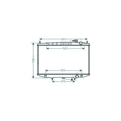 Radiatore acqua per NISSAN NAVARA dal 1998 al 2001 Codice OEM 21410-3S100