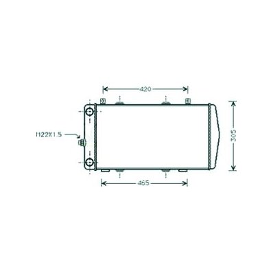 Radiatore acqua per VOLKSWAGEN CADDY dal 1995 al 2004 Codice OEM 443511157102