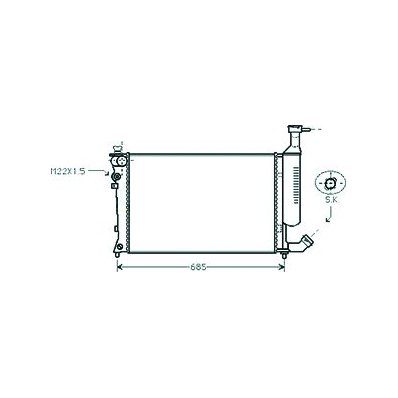 Radiatore acqua per CITROEN BERLINGO dal 1996 al 2002 Codice OEM 133047