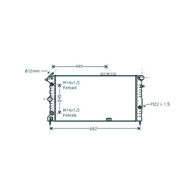 Radiatore acqua per OPEL VECTRA A dal 1992 al 1995 Codice OEM 1300135