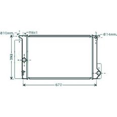 Radiatore acqua per TOYOTA AURIS dal 2007 al 2010