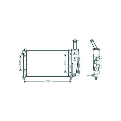 Radiatore acqua per FIAT PUNTO dal 1999 al 2003 Codice OEM 46827081