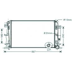 Radiatore acqua per MERCEDES-BENZ SPRINTER dal 2013 al 2018