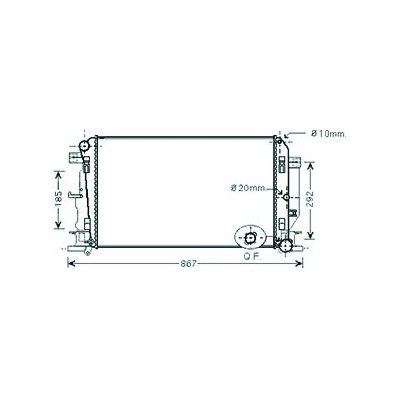 Radiatore acqua per MERCEDES-BENZ SPRINTER dal 2013 al 2018 Codice OEM 9065000102