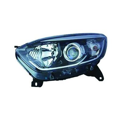 Proiettore nero con bordo interno cromato per RENAULT CAPTUR dal 2013 al 2017 lato sinistro guidatore Codice OEM 260609429R