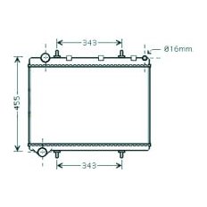 Radiatore acqua per PEUGEOT 308 dal 2007 al 2011