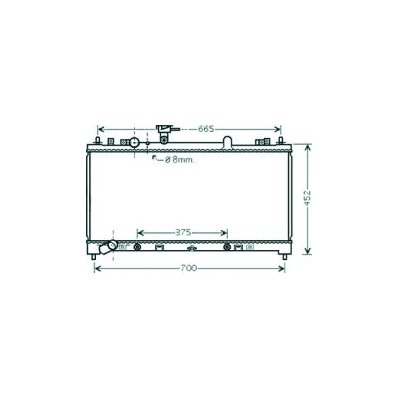 Radiatore acqua per MAZDA 6 dal 2010 al 2012 Codice OEM L517-15-200C