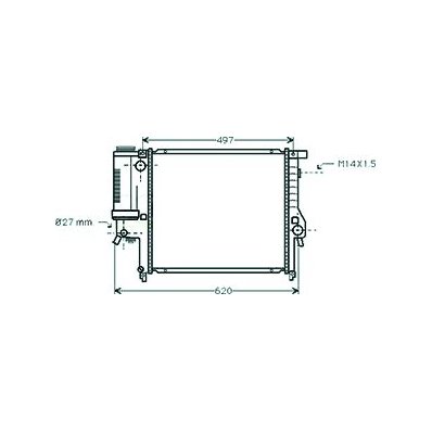 Radiatore acqua per BMW 3 E36 dal 1991 al 1998 Codice OEM 17111728907