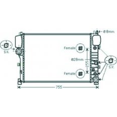 Radiatore acqua per MERCEDES-BENZ S W221 dal 2005 al 2009