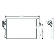 Condensatore per MERCEDES-BENZ VITO dal 2003 al 2010