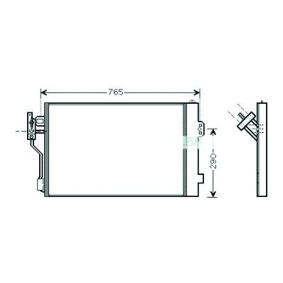 Condensatore per MERCEDES-BENZ VITO dal 2003 al 2010 Codice OEM 639-835-0370