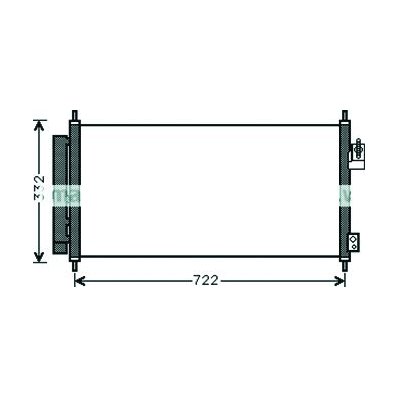 Condensatore per HONDA JAZZ dal 2008 al 2011 Codice OEM 80110-TF0-G02