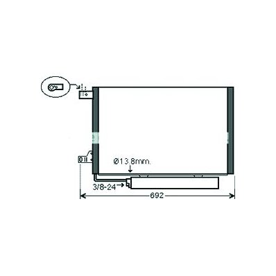 Condensatore per MERCEDES-BENZ A W169 dal 2008 al 2012 Codice OEM MSA5578