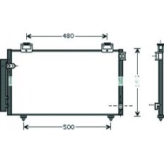 Condensatore per TOYOTA AVENSIS dal 2006 al 2009