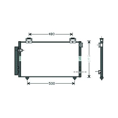 Condensatore per TOYOTA AVENSIS dal 2003 al 2006