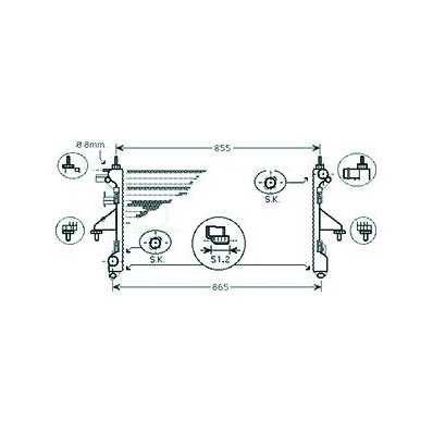 Radiatore acqua per CITROEN JUMPER dal 2006 al 2014 Codice OEM 0001362306080