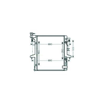 Radiatore acqua per MITSUBISHI L200 dal 2006 al 2015 Codice OEM 1350A349
