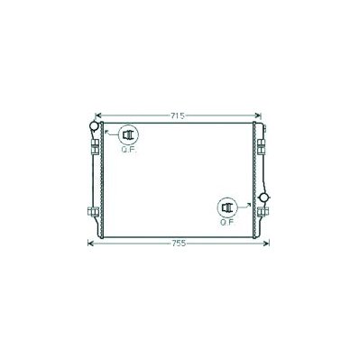 Radiatore acqua per SKODA OCTAVIA dal 2012 al 2017 Codice OEM 5Q0121251EP