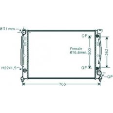 Radiatore acqua per AUDI A4 dal 1994 al 1999