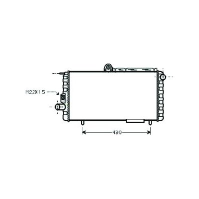 Radiatore acqua per ALFA ROMEO 33 dal 1983 al 1990 Codice OEM 60504294