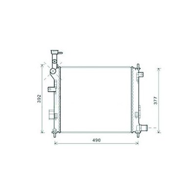 Radiatore acqua per KIA PICANTO dal 2011 al 2015 Codice OEM 253101Y000