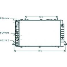 Radiatore acqua per AUDI 80 dal 1991 al 1994