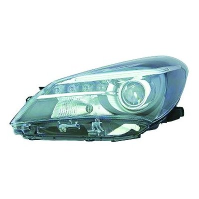 Proiettore nero lenticolare led per TOYOTA YARIS dal 2014 al 2017 lato sinistro guidatore Codice OEM 811700DA50