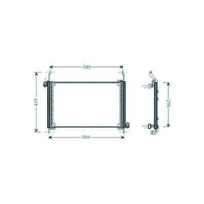 Condensatore per FIAT MULTIPLA dal 1998 al 2004 Codice OEM 46547675