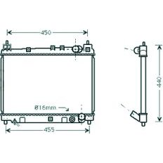 Radiatore acqua per TOYOTA YARIS VERSO dal 1999 al 2004