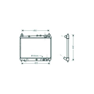 Radiatore acqua per TOYOTA YARIS VERSO dal 1999 al 2004 Codice OEM 1640021120