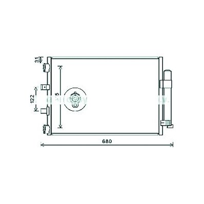 Condensatore per FORD C-MAX dal 2015 Codice OEM 2014533