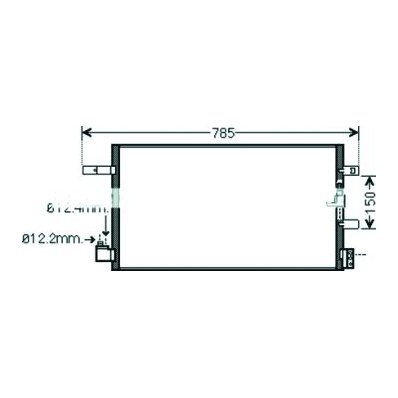 Condensatore per AUDI A4 dal 2011 al 2015 Codice OEM 8T0260403