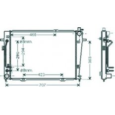 Radiatore acqua per HYUNDAI TUCSON dal 2004 al 2015