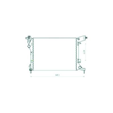 Radiatore acqua per FIAT 500 dal 2012 al 2017 Codice OEM 51887898