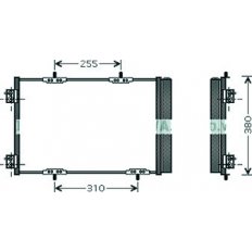 Condensatore per CITROEN C2 dal 2008 al 2010