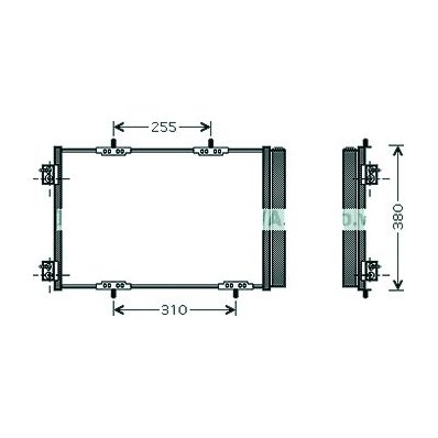 Condensatore per CITROEN C2 dal 2008 al 2010 Codice OEM 6455HF