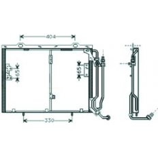 Condensatore per MERCEDES-BENZ C W202 dal 1993 al 1997