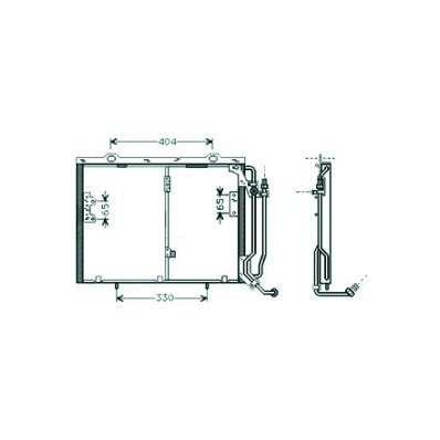 Condensatore per MERCEDES-BENZ C W202 dal 1993 al 1997 Codice OEM 202-830-0770