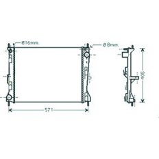 Radiatore acqua per RENAULT MODUS dal 2004 al 2008