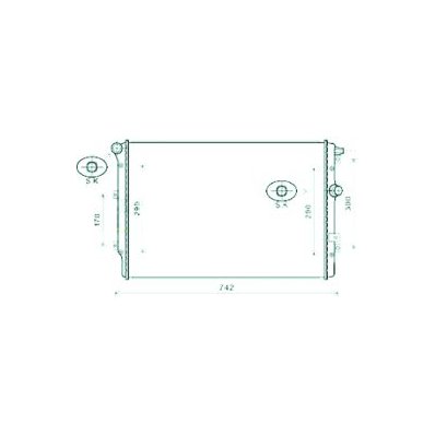 Radiatore acqua per SEAT ALHAMBRA dal 2010 al 2015 Codice OEM 5N0121253L