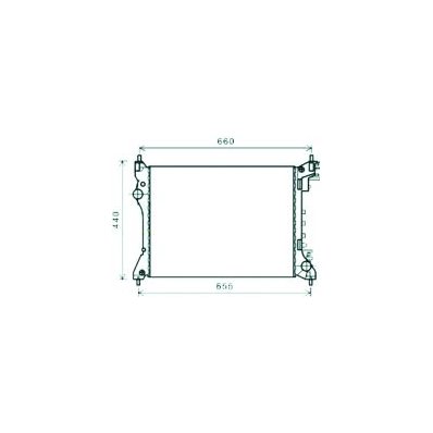 Radiatore acqua per FIAT DOBLO&#039; dal 2010 al 2014 Codice OEM 95515007