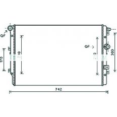 Radiatore acqua per VOLKSWAGEN TIGUAN dal 2011 al 2016