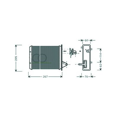 Scambiatore di calore per FIAT PALIO dal 1996 al 2001 Codice OEM 7078698